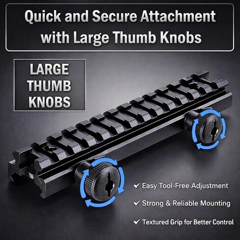 360 Tactical Low-Profile Full Size Riser Mount, 0.5" High 13 Slots Riser Mount 0.5 inch High for Scopes and Optics Three T Trading in Kuwait