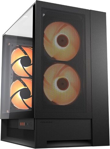 Cougar OmnyX Mid-Tower ATX Panoramic PC Case, Tempered Glass Design - Black in Saudi Arabia