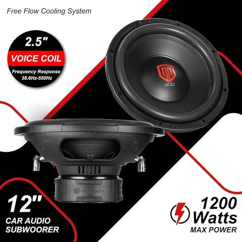 PRORECK Audio 412 12" Car Subwoofer, Dual 2ohm, Pair in Kuwait