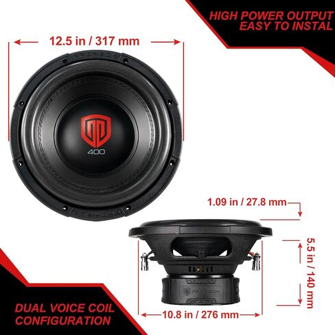 PRORECK Audio 412 12" Car Subwoofer, Dual 2ohm, Pair in Kuwait