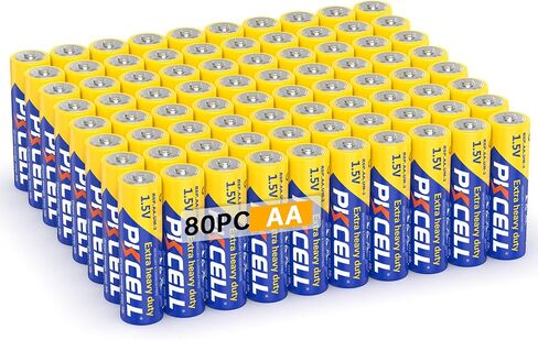 PKCELL AA Batteries 80 Pack, 1.5V Double A Batteries Carbon Zinc in Saudi Arabia
