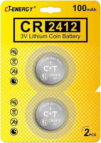 Lithium CR2412 100mAh Battery 2-Pcs in Kuwait