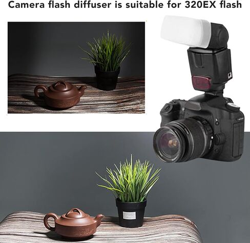 Flash Diffuser for 320ex, White Bounce Dome Softbox for Camera Speedlight Photography in Kuwait