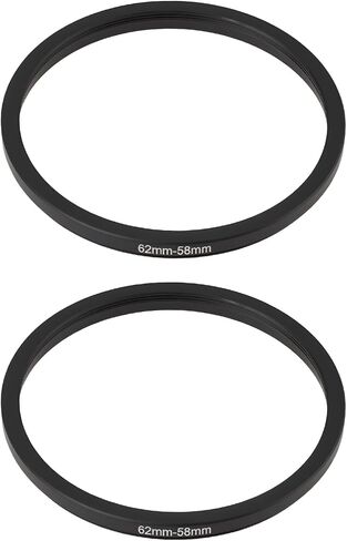 2pcs Camera Lens Step-Down Filter Adapter Ring 62mm to 58mm Compatible with Casio Compatible with Fujifilm in Kuwait