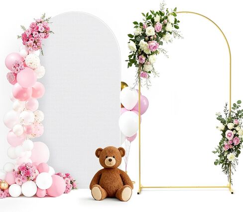 Pureegg Arch Backdrop Stand and Cover Set, Metal, 7.2 ft, White in Saudi Arabia