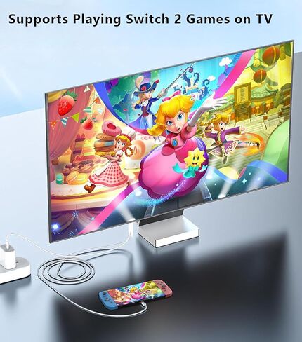 Apple USB-C to HDMI Cable 8K@60Hz with 100W PD Fast Charging Port for iPhone 15 16 17 to TV, MFi Certified Nylon Braided High-Speed Type-C to HDMI 2.2 Cord for MacBook, iPad Pro, iMac, Galaxy S25/S24 in Kuwait