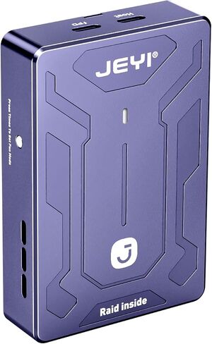 JEYI Dual-Bay NVMe M.2 SSD Enclosure with Turbo Fan, USB 3.2 Gen2x2 20Gbps, Hardware RAID 0/1/JBOD/LARGE, Smart Fan Control, Supports 2x8TB in Saudi Arabia