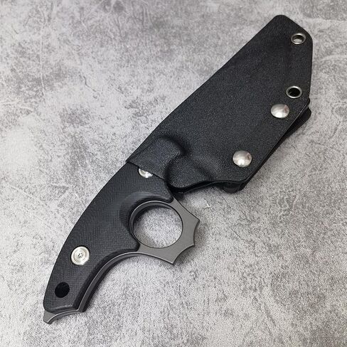 Fixed Blade Knife Heavy Duty, Full Tang Titanium Plated Blade, G10 Handle, Kydex Sheath, for Hunting, Outdoor Survival, Camping, EDC in Kuwait