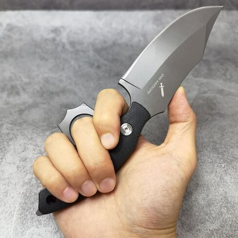 Fixed Blade Knife Heavy Duty, Full Tang Titanium Plated Blade, G10 Handle, Kydex Sheath, for Hunting, Outdoor Survival, Camping, EDC in Kuwait
