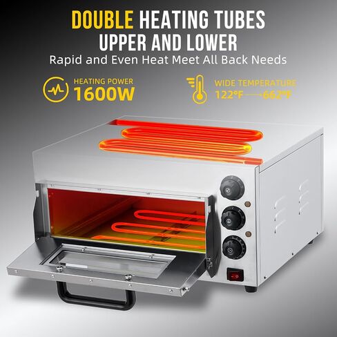 16" Electric Pizza Oven with Pizza Stone, Stainless Steel in Kuwait