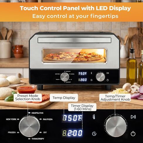 ARLIME Pizza Oven Indoor, 1700W Countertop Pizza Maker in Saudi Arabia