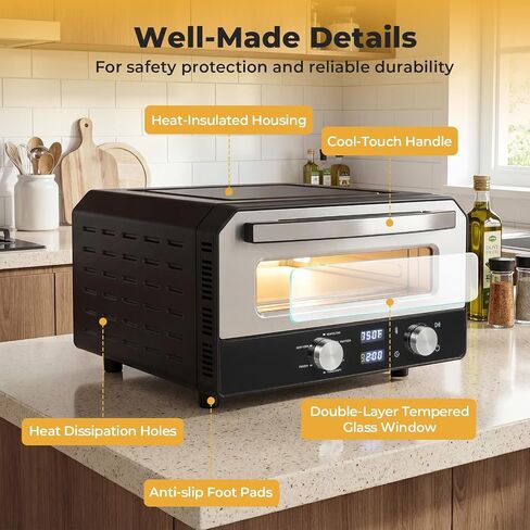 ARLIME Pizza Oven Indoor, 1700W Countertop Pizza Maker in Saudi Arabia