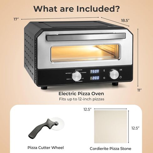 ARLIME Pizza Oven Indoor, 1700W Countertop Pizza Maker in Saudi Arabia