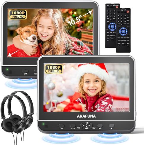 10.5" Portable DVD Player for Car with 1080P Full HD HDMI Input in Kuwait