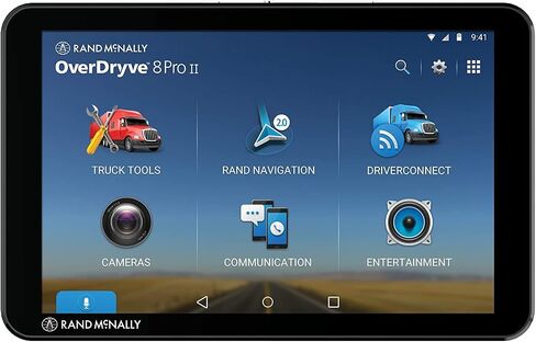 Rand McNally OverDryve 8 Pro II Truck GPS & Connected Tablet, Car Navigation with 8" Display, Built-in Satellite Radio, Fully Adjustable Dash Cam (Renewed) in Kuwait