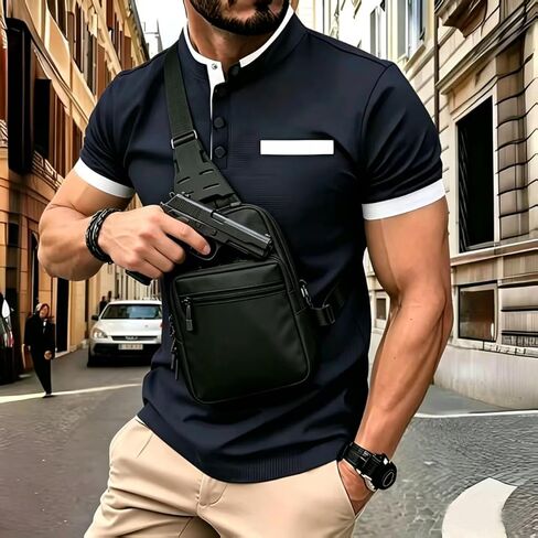 Gun Sling Bag, CCW Sling Bag Durable EDC Shoulder Bag for Men Women in Kuwait