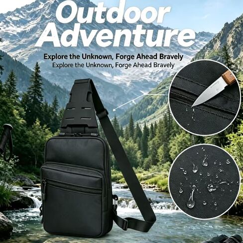 Gun Sling Bag, CCW Sling Bag Durable EDC Shoulder Bag for Men Women in Kuwait
