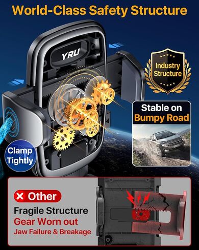 YRU 2026【100+LBS Suction & Flexible Low-Profile Arm】 Car Phone Holder Mount in Kuwait