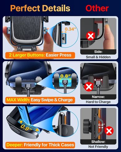 YRU 2026【100+LBS Suction & Flexible Low-Profile Arm】 Car Phone Holder Mount in Kuwait