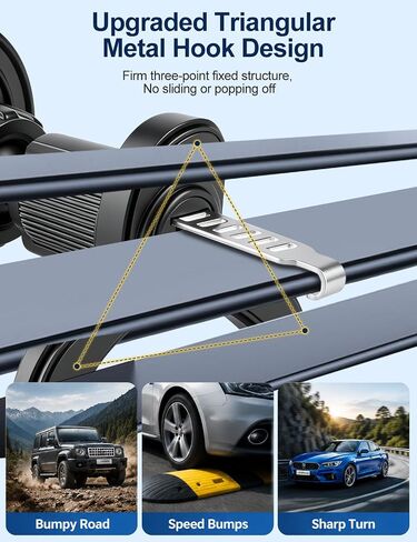 Air Vent Phone Holders for Your Car, Triangle Metal Hook Clip Anti-Shake 360° Rotation Magnetic Car Cell Phone Holder Mount Compatible for MagSafe iPhone Android Phone in Kuwait