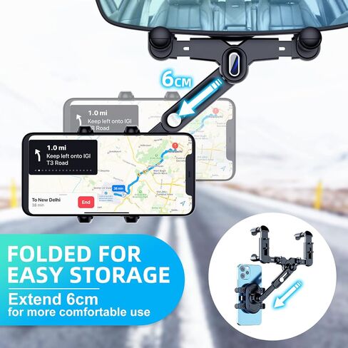 Phone Mount for Car, 360° Rotatable and Retractable Car Phone Holder Mount in Kuwait