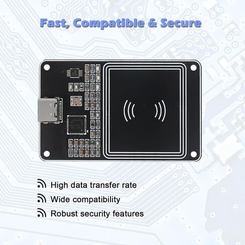 1 Set PN532 V2.0 RFID NFC Wireless Module PCB Attenna I2C IIC SPI HSU Type C Interface with IC S50 Card Key Card for Arduino DIY Smart Phone Android Phone in Saudi Arabia