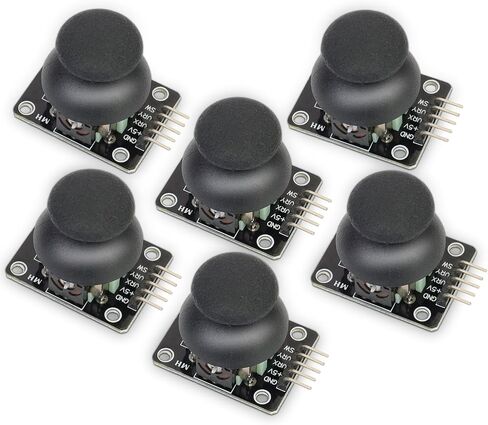 6 Pack Joystick Module Game Console Dual-Axis XY Joystick Module KY-023 Control Stick Sensor Board Compatible with PS2 Arduino Raspberry Pi in Saudi Arabia