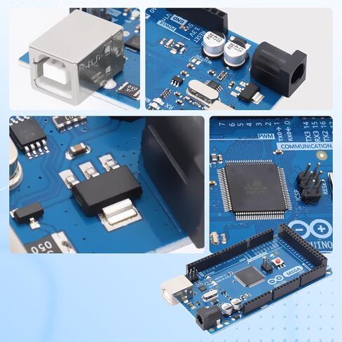Mega 2560 R3 Board Compatible with arduino for 3D Printers & Robotics - ATmega2560 Microcontroller with USB Cable, 54 I/O Pins & Upgraded Chipset for Advanced Makers in Kuwait