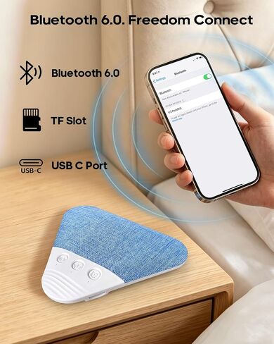 LENRUE Under Pillow Speaker for Sleeping, All New White Noise Bluetooth Pillow Speakers Under Pillow, Auto-Off Timer, Bluetooth 6.0, TF Slot, USB C Powered for Side Sleeper in Kuwait