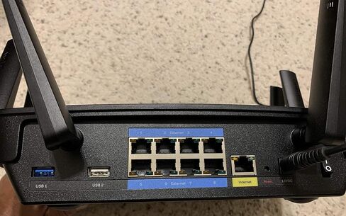 Linksys WiFi 5 Router, Tri-Band, 3,000 Sq. ft Coverage, 25+ Devices, Speeds up to (AC5400) 5.4Gbps - EA9500 in Kuwait