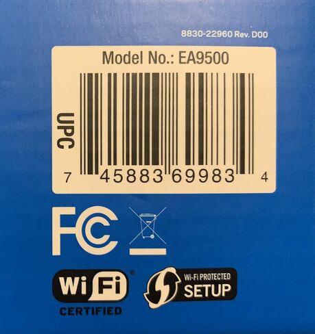 Linksys WiFi 5 Router, Tri-Band, 3,000 Sq. ft Coverage, 25+ Devices, Speeds up to (AC5400) 5.4Gbps - EA9500 in Kuwait