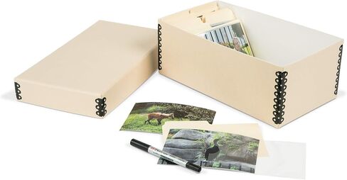 Gaylord Archival Tan Shoebox-Style Photo Storage Kit for 5 x 7 Photographs in Saudi Arabia
