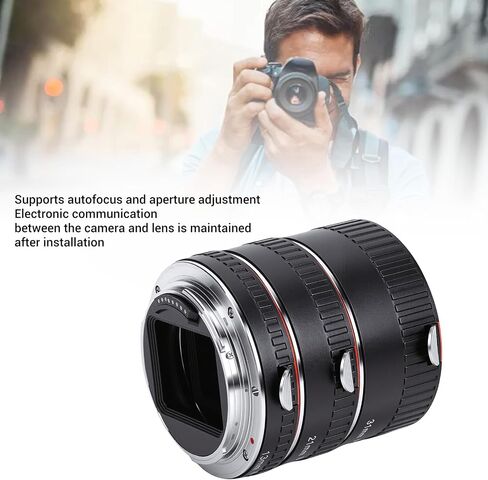 Diyeeni Macro Extension Tube Set 14mm 22mm 32mm with Electronic Contacts for EF S Camera Close Up Photography Extension Tubes Macro Adapter Rings in Kuwait