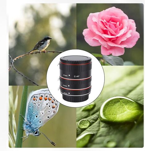 Diyeeni Macro Extension Tube Set 14mm 22mm 32mm with Electronic Contacts for EF S Camera Close Up Photography Extension Tubes Macro Adapter Rings in Kuwait