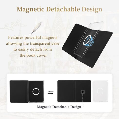 Magnetic Detachable Book Cover Case for 7" Kindle Paperwhite 12th Gen 2024 and Kindle Colorsoft Signature Edition (Magic Cat) Magnetic Replacement Book Cover(Cover Only) in Kuwait