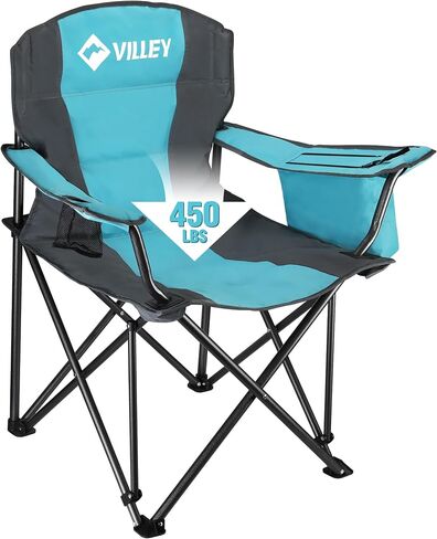 VILLEY Oversized Folding Camping Chair, Portable Outdoor Seat in Kuwait
