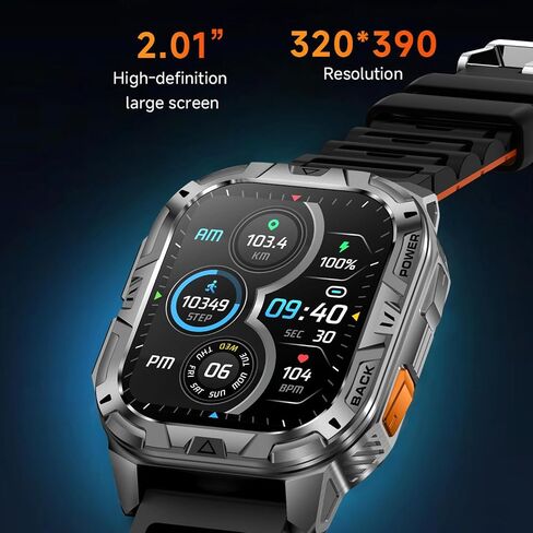 Military Smart Watch for Men with Flashlight (Answer/Make Calls) in Kuwait