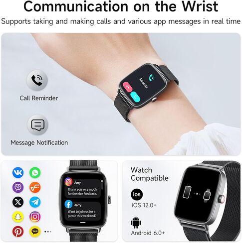 aeac Smart Watch for Women, 1.85" HD Smartwatch Answer/Make Calls in Kuwait