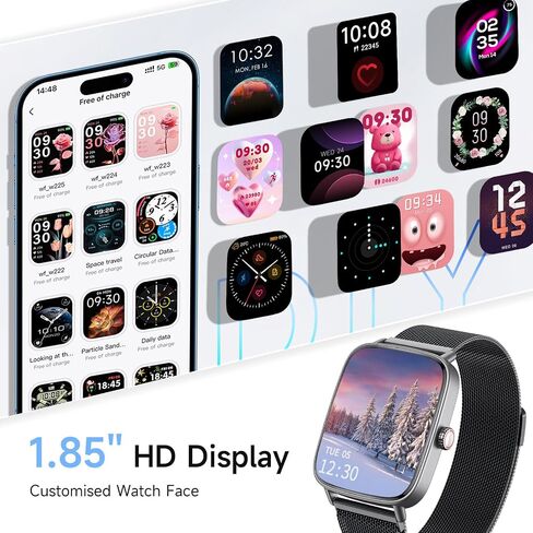 aeac Smart Watch for Women, 1.85" HD Smartwatch Answer/Make Calls in Kuwait