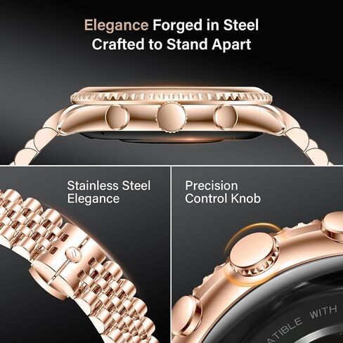 2026 Luxury Smart Watch for Men, Rotating Dial (Axe-Cut Bezel) Smartwatch, 1.32" AMOLED Display, Heart Rate, Blood Pressure, SpO2, Sleep Monitor, Stainless Steel Build, Compatible Android and iOS in Kuwait