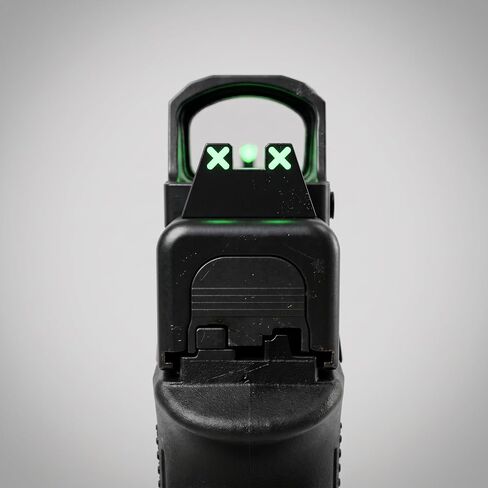 TSA® XXX Glow Co Witness Tall Sights for Glock® MOS & Standard Models Gen 1-6 – Green XXX Pattern – Fits G17 G19 G19X G45 G47 & More in Saudi Arabia