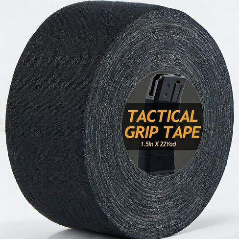 Tactical Grip Tape Handgun Grip Tape 1.5 Inch x 65Ft Black Tape Multipurpose Military Handle Protector, Non-Slip Tape for Guns, Rifles and Shotguns Black in Kuwait