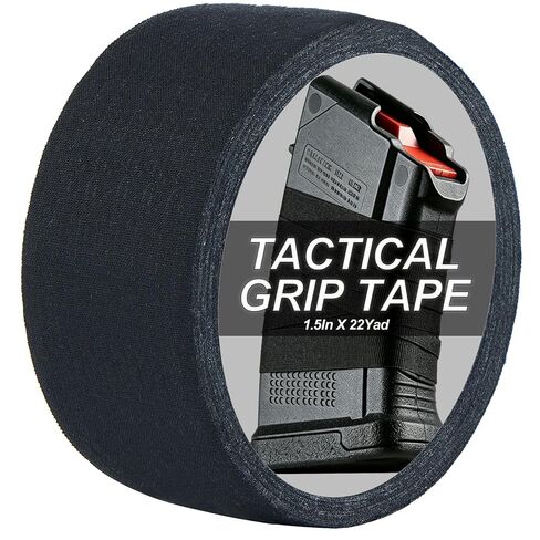 Tactical Grip Tape Handgun Grip Tape 1.5 Inch x 65Ft Black Tape Multipurpose Military Handle Protector, Non-Slip Tape for Guns, Rifles and Shotguns Black in Kuwait
