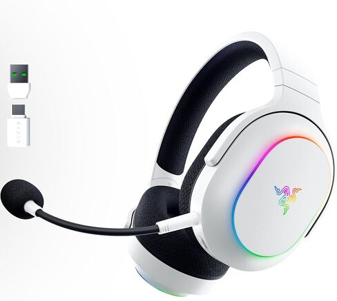 Razer Barracuda X Chroma Wireless Gaming Headset: 2.4GHz Wireless & Bluetooth - Lightweight - Chroma RGB - 40mm Drivers - 70 Hr Battery - for PC, Mac, PS5, Switch, Smartphone - White (Renewed) in Kuwait