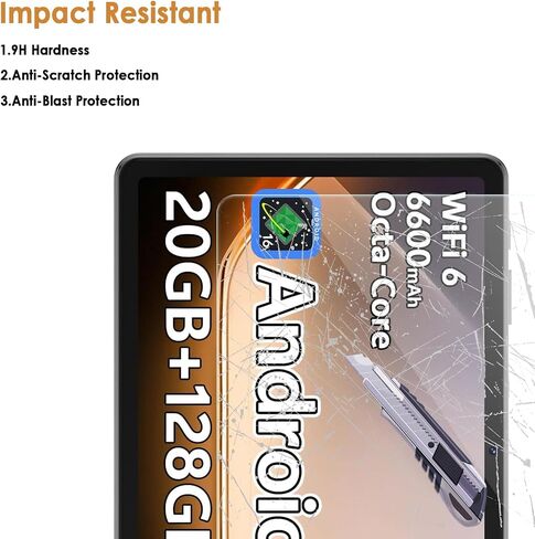 Hianjoo 2-Pack Screen Protector Compatible with SHARECLOUD P10_T / P10C / Frameflow P10_A Tablet 10.1 inch, Tempered Glass [HD Clarity] [9 Hardness] [Anti-Scratch] [Easy Installation] [9.25" x 6.06", 235mm x 154mm] in Kuwait