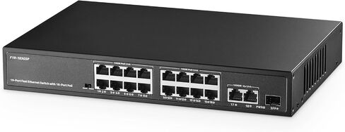 10 Port Gigabit POE Switch, 8 POE+ 1000Mbps, 2 Gigabit Uplink, IEEE802.3af/at, 120W Internal Power Supply, Metal Case Unmanaged Plug and Play Binardat Switch in Kuwait
