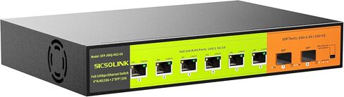 6 Port 2.5G SFP+ Ethernet Switch, 2x10G SFP+ Slots, 4x2.5G RJ45 in Kuwait