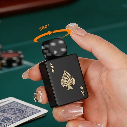 Cool Lighters, Jet Torch Lighter, Ace Card Lighters, Toker Poker and Dice Design Lighter, Butane Refillable for Outdoor, Indoor, Camping, BBQ, Candle, Birthday, Gift (Fuel Not Included) in Kuwait