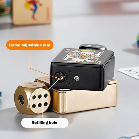 Cool Lighters, Jet Torch Lighter, Ace Card Lighters, Toker Poker and Dice Design Lighter, Butane Refillable for Outdoor, Indoor, Camping, BBQ, Candle, Birthday, Gift (Fuel Not Included) in Kuwait