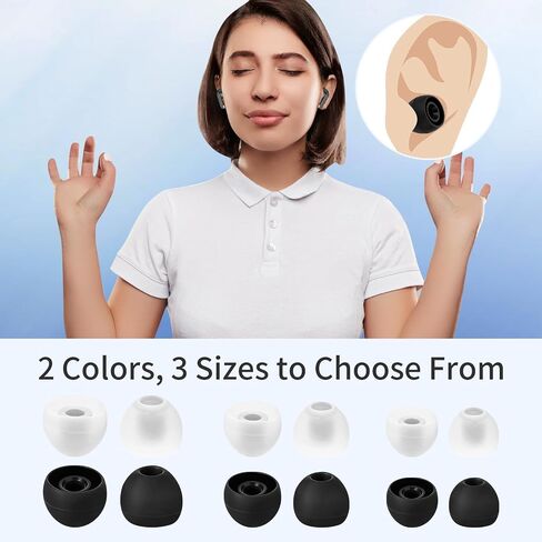 24 Pairs Silicone Ear Bud Replacement Tips,Earbud Tips Covers S/M/L Sizes in Kuwait